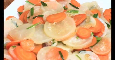 Radish and carrot Stock Footage 292631111