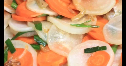 Radish and carrot Stock Footage 292631633