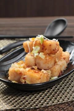 Radish cake Stock Photos