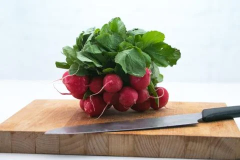 Radish on a cutting board Stock Photos