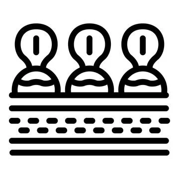 Radish field icon outline vector. Farm veggie agriculture Stock Illustration