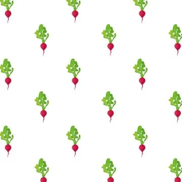 Radish healthy vegetables pattern background Stock Illustration
