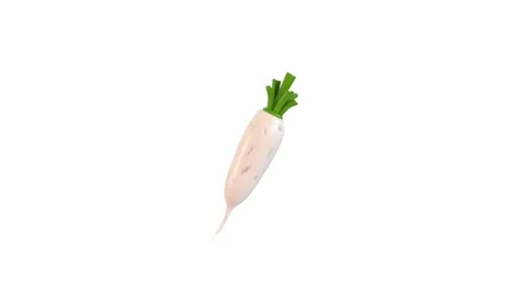 Radish Icon 3d animation concept of Healthy vegetables icon animation 스톡 동영상 314738365