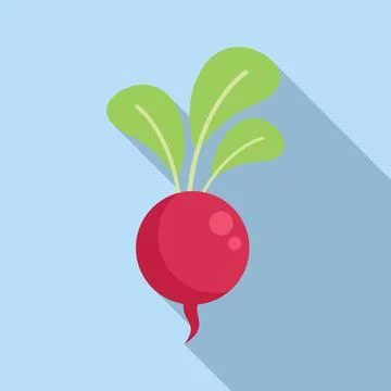 Radish icon flat vector. Eco farming Illustrazione stock