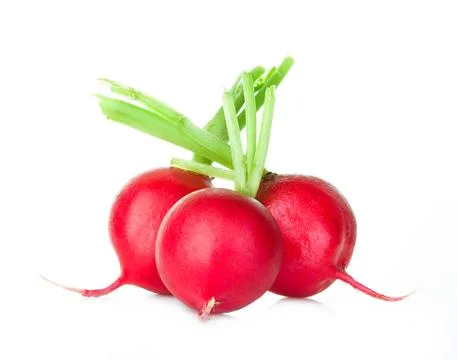 Radish isolated on white background. Stock Photos