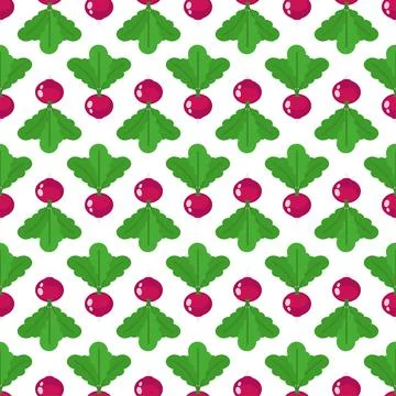 Radish pattern seamless. vegetable garden plant background Stock Illustration