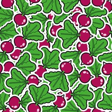 Radish pattern seamless. vegetable garden plant background Illustrazione stock