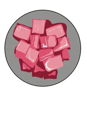 Radish pickles Stock Illustration
