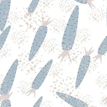Radish root seamless pattern. Simple botanical wallpaper. 스톡 일러스트