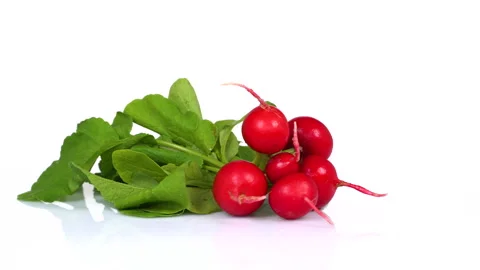 Radish rotating on white background. 4k resolution Stock Footage 171656011