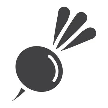 Radish solid icon, vegetable and diet イラスト素材
