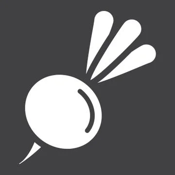 Radish solid icon, vegetable and diet イラスト素材