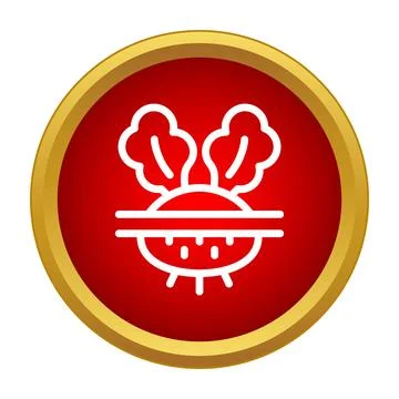 Radish vegetable growing in ground flat icon design Stock Illustration