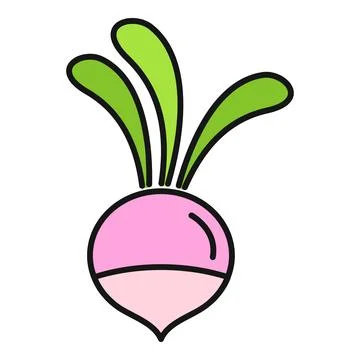 Radish vegetable icon representing healthy eating Stock Illustration