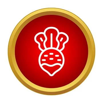 Radish vegetable icon representing organic healthy food Illustrazione stock