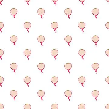 Radish vegetable repeating seamless pattern background illustration Stock Illustration