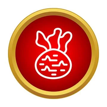 Radish vegetable root food diet simple icon Stock Illustration