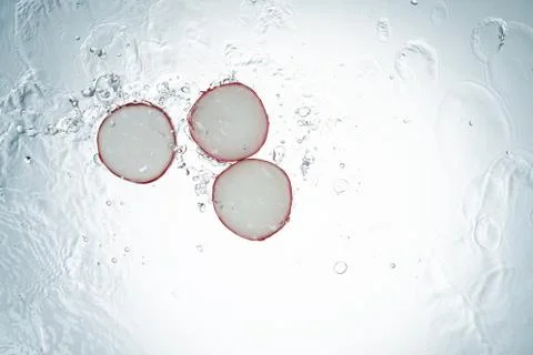 Radish Water Splash Stock Photos