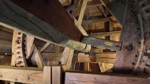Raditional Flour Mill Preserved in a Heritage Museum 스톡 동영상 348119795