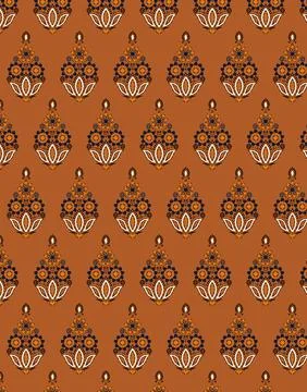 Raditional Indian Paisley pattern on background. allover pattern 스톡 일러스트