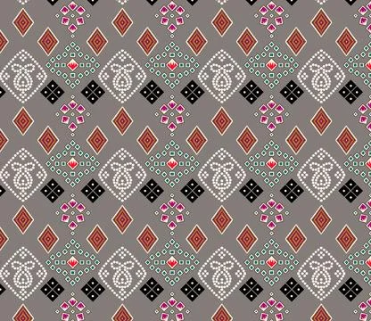 Raditional Indian Paisley pattern on background. allover pattern Ilustração Stock