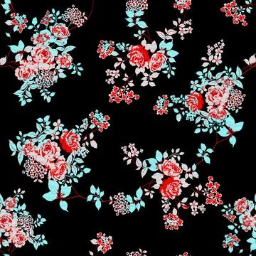 Raditional Indian Paisley pattern on background. allover pattern Stock-Illustration