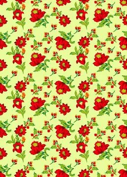 Raditional Indian Paisley pattern on background. allover pattern Stock Illustration