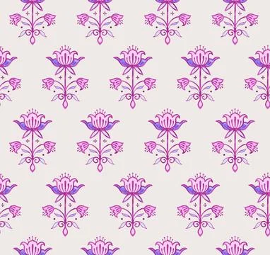 Raditional Indian Paisley pattern on background. allover pattern Stock Illustration