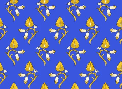 Raditional Indian Paisley pattern on background. allover pattern Stock-Illustration