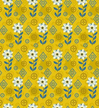 Raditional Indian Paisley pattern on background. allover pattern Ilustração Stock