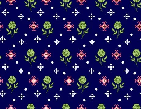 Raditional Indian Paisley pattern on background. allover pattern Stock Illustration