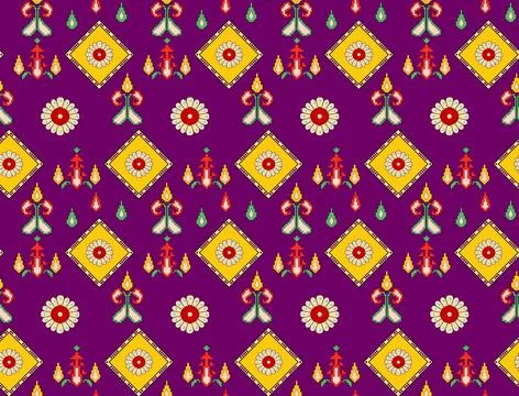 Raditional Indian Paisley pattern on background. allover pattern Stock Illustration