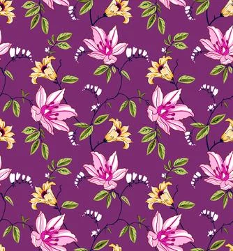 Raditional Indian Paisley pattern on background. allover pattern Stock Illustration