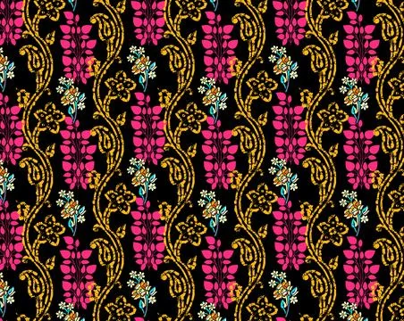 Raditional Indian Paisley pattern on background. allover pattern Illustration