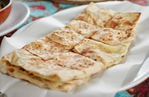 ?raditional turkish breakfast-cheese cake gozleme Фото