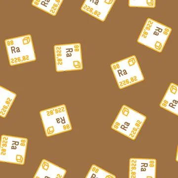 Radium chemical element vector seamless pattern 스톡 일러스트