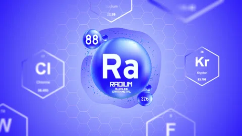 Radium Periodic Element Cell Stock Footage 314262347