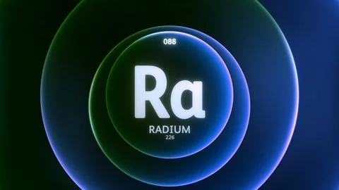 Radium Periodic Table Science Content Title Design Illustration Background Stock Illustration
