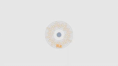 Radium Ra Bohr Atom Model Clean No Text Animation Video Overlay Alpha 4K Video stock 339366758