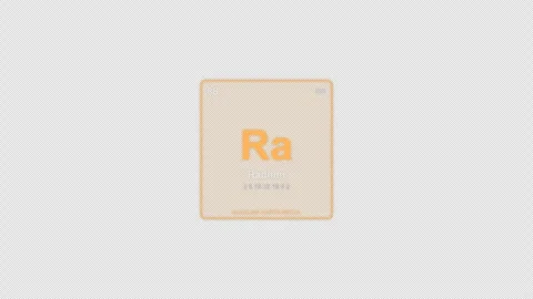 Radium Ra Periodic Table Element Tile Labeled Animation Video Overlay Alpha 4K 스톡 동영상 339366728