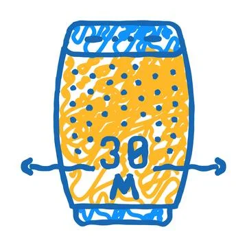 Radius air cleaning icon doodle illustration Stock Illustration