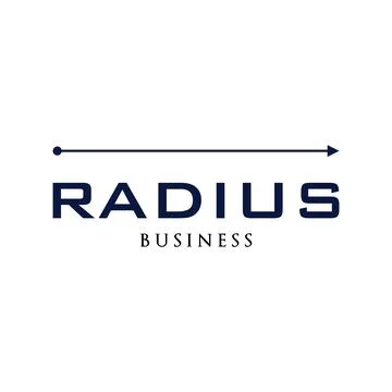 Radius or Arrow Icon Logo Design Template Stock Illustration