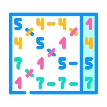 Radix sort algorithm color icon vector illustration Illustrazione stock