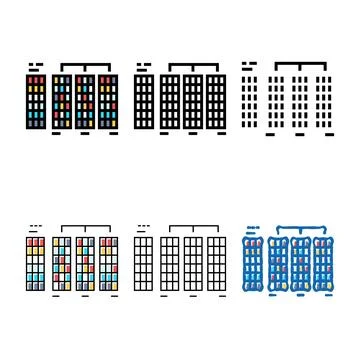 Radix sort algorithm color icon modern vector イラスト素材