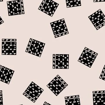 Radix sort algorithm glyph vector seamless pattern イラスト素材