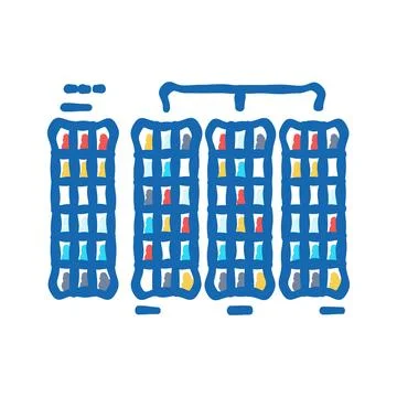 Radix sort algorithm icon doodle illustration Illustrazione stock