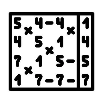 Radix sort algorithm line icon vector illustration Stock Illustration