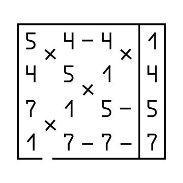 Radix sort algorithm line icon vector illustration Stock Illustration