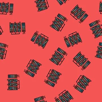 Radix sort algorithm vector seamless pattern Stockillustratie