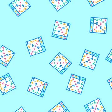 Radix sort algorithm vector seamless pattern Illustrazione stock